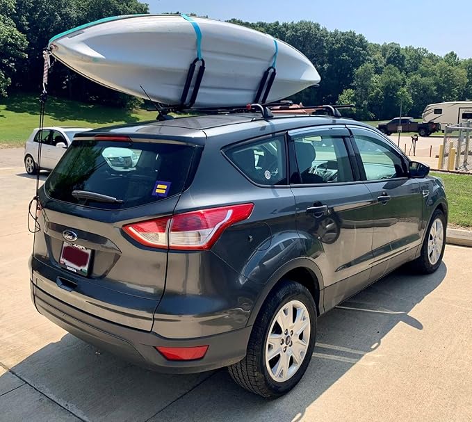 2 Pairs Kayak Roof Rack for Car Top Roof Mount Carrier J Cross Bar Canoe Boat