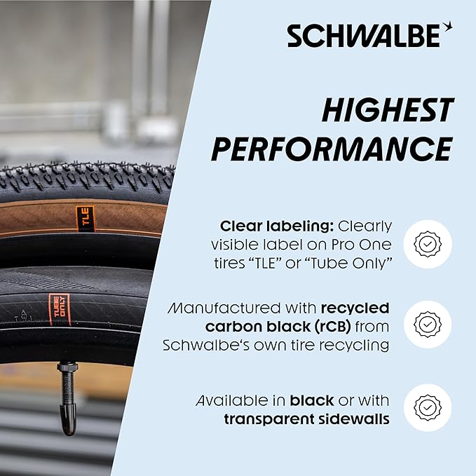Schwalbe - Pro One Road Race Tubeless Folding Bike Tire | Single Tire