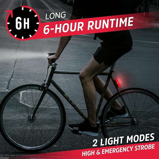 Energizer Bike Light, 130 Lumen, Weather Resistant Clip Light for Bicycles, Batteries Included