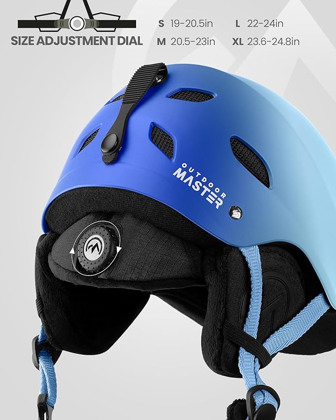 OutdoorMaster Kelvin Ski Helmet - Snowboard Helmet for Men, Women & Youth