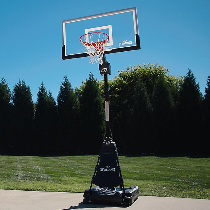 Spalding Momentous EZ Assembly Portable Adjustable Outdoor Basketball Hoop – Assembles in 30 Minutes or Less