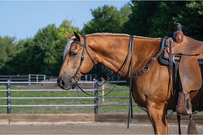 Weaver Leather Black Latigo Leather Headstall