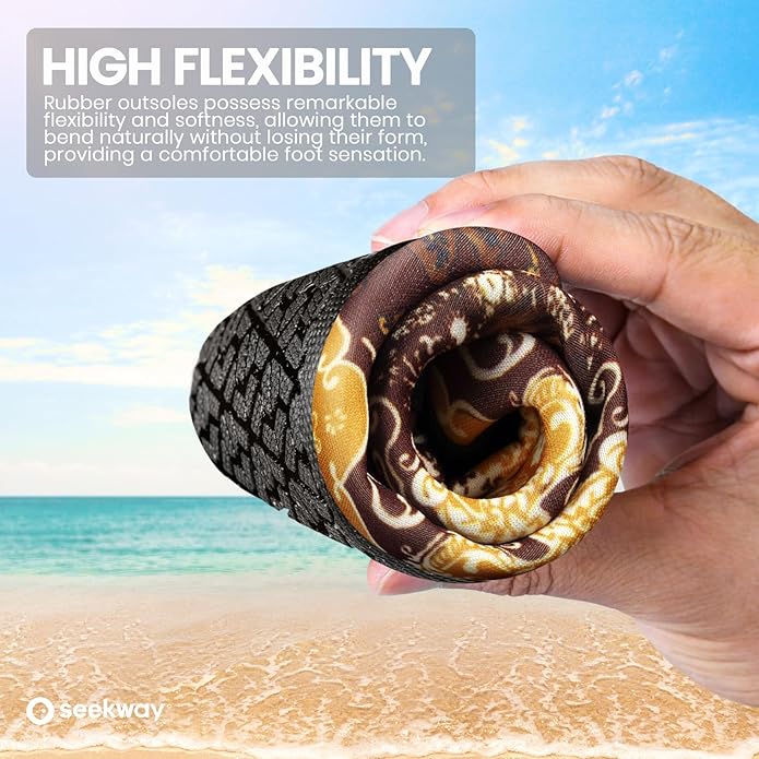 SEEKWAY Water Shoes Women Men Adult Quick-Dry Aqua Socks Barefoot Non Slip for Beach Swim River Pool Lake surf Black SK002(U)