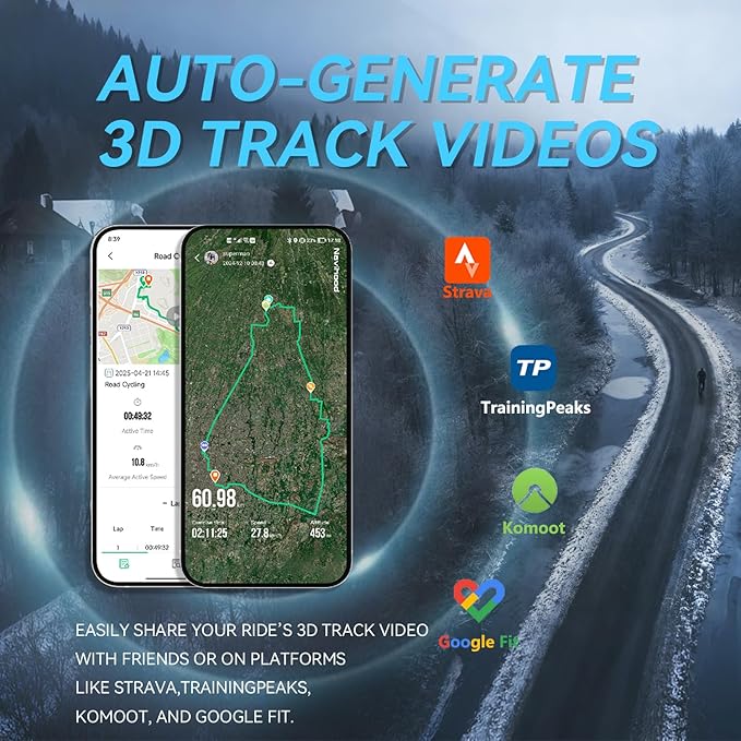 S1 Entry Level GPS Bike Computer Wireless, Laminated 2.8" Screen, Ultra Thin and Lightweight Bike Speedometer, IPX7 Waterproof