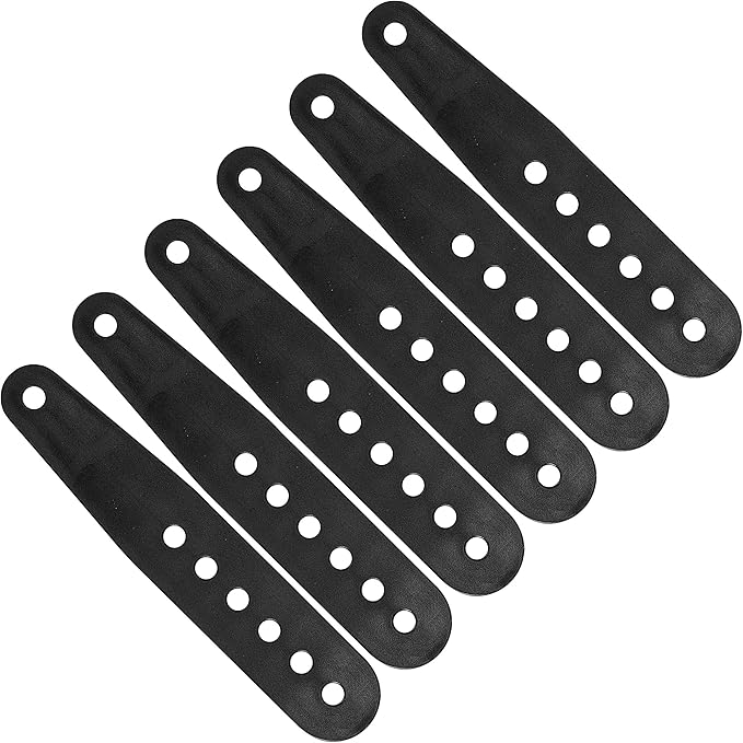 6 Pcs Snowboard Binding Tongue Hole Straps-6.1" x 1.1" Snowboard Binding Toe Slider Straps-Snowboard Ankle Ladder Strap Binding for Ski Strap-in Binding Replacement Accessories
