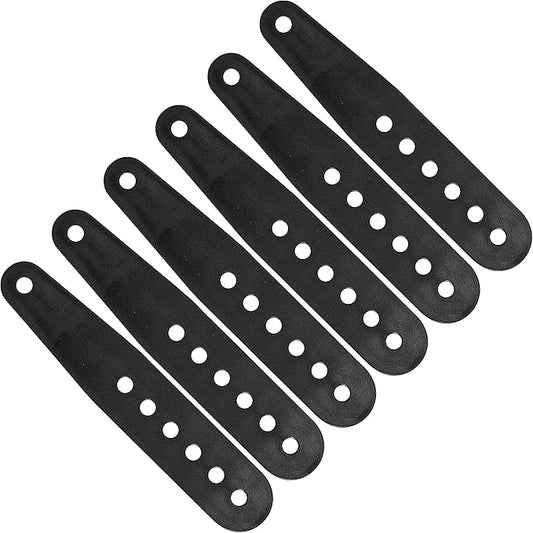 6 Pcs Snowboard Binding Tongue Hole Straps-6.1" x 1.1" Snowboard Binding Toe Slider Straps-Snowboard Ankle Ladder Strap Binding for Ski Strap-in Binding Replacement Accessories