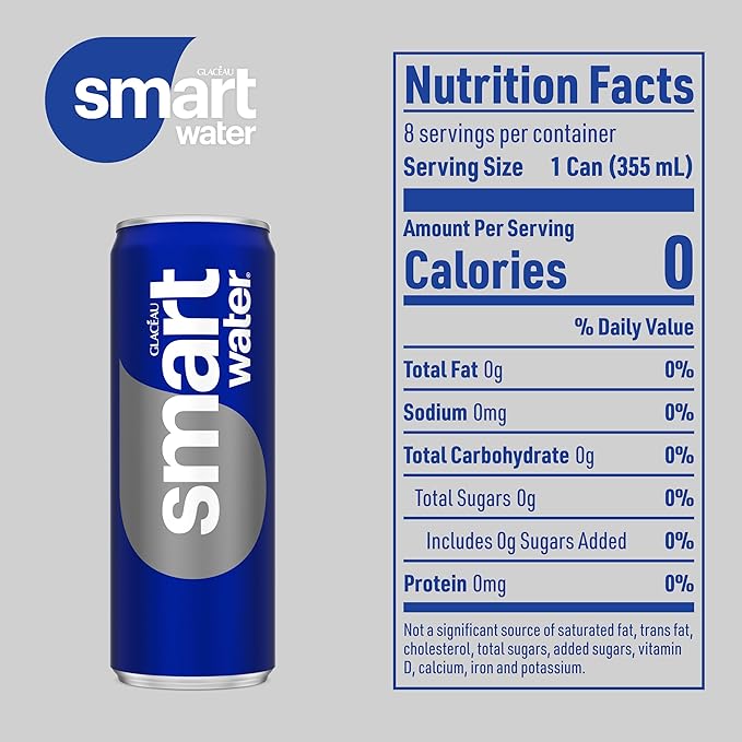 Smartwater Aluminum Can 12oz 8pk