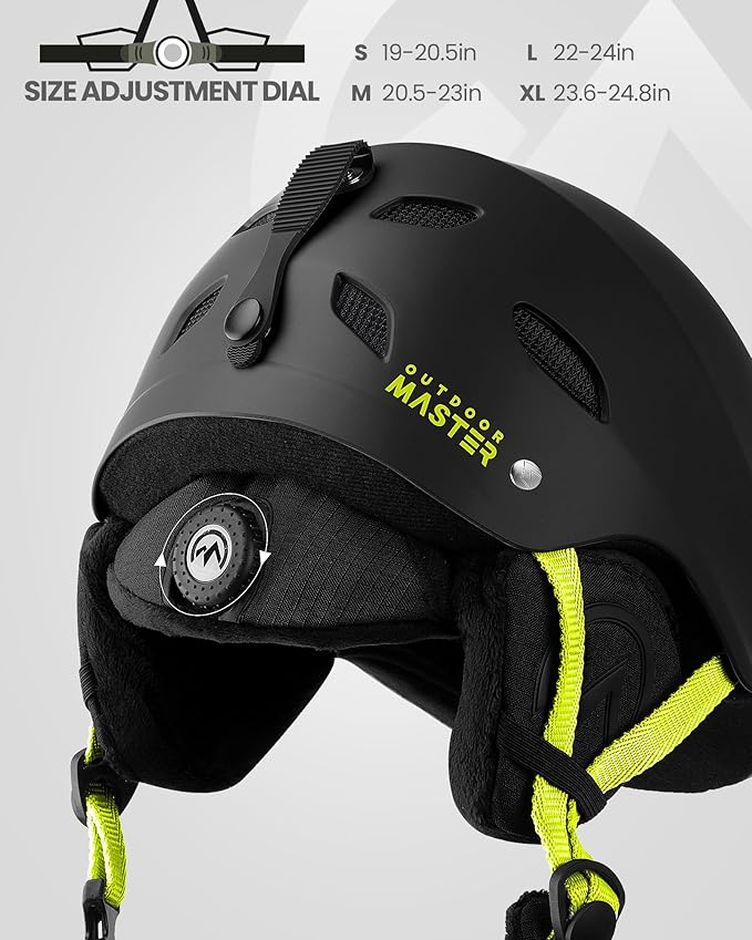 OutdoorMaster Kelvin Ski Helmet - Snowboard Helmet for Men, Women & Youth