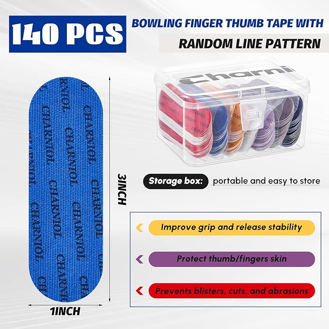 140 Pieces Bowling Tape Bowling Finger Thumb Tape for Ball Hole Thumb Protection Bulk for Sport Supplies
