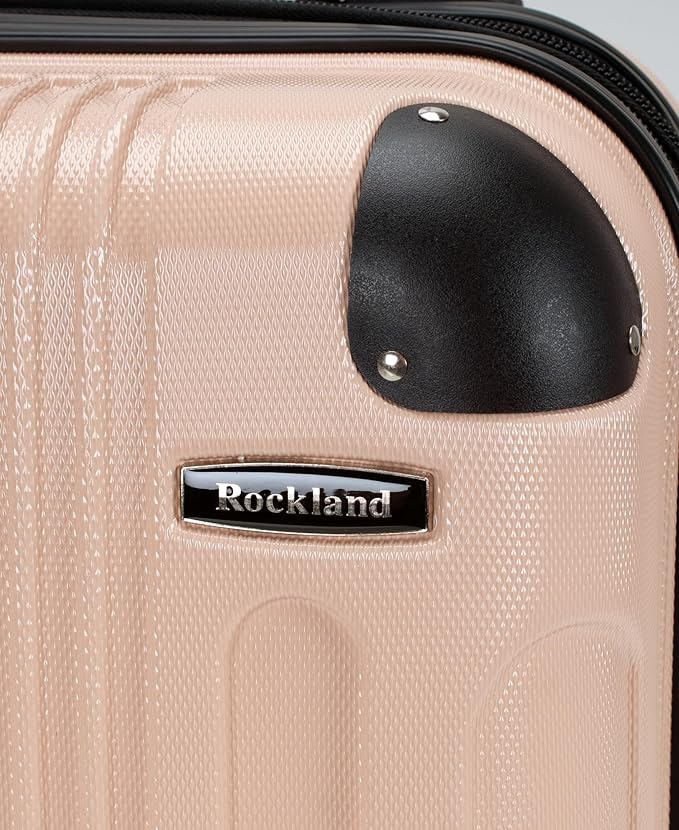 Rockland London ハードサイドスピナーホイール荷物、シャンパン、機内持ち込み20インチ、22インチ x 13.5インチ x 10インチ (車輪含む)