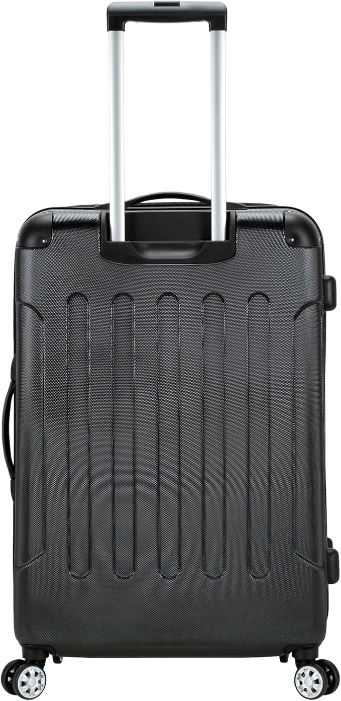 Rockland London ハードサイド 拡張可能 スピナーホイール荷物 ブラック チェック済み-大型 28インチ