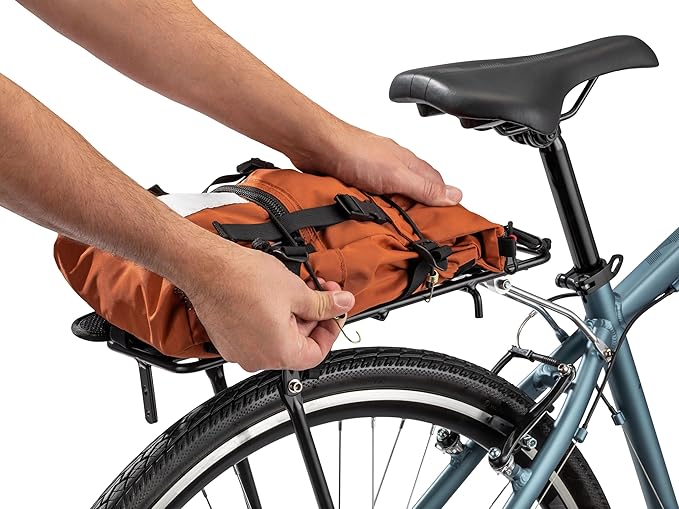 Schwinn Rear Bike Rack, 26 lb Capacity, Lightweight, Compact and Durable Construction, Fits Most Adult Bicycle Frames, Cargo Options for Backpack, Baskets & More, Bicycle Rack for Back of Bike