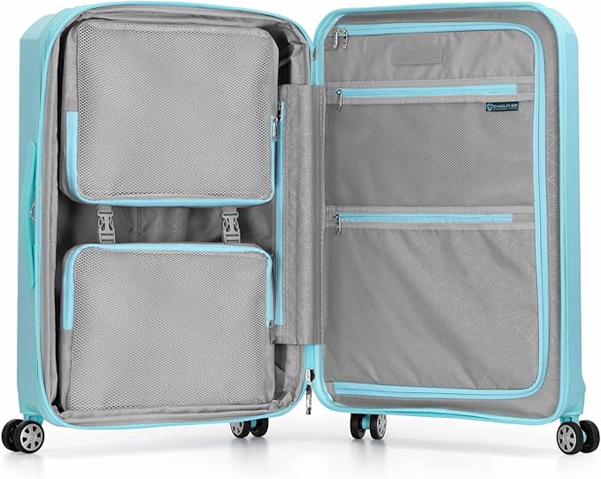 Traveler's Choice Pagosa ハードシェル 拡張可能荷物 スピナーホイール付き、ベビーブルー、2点セット (22/26)