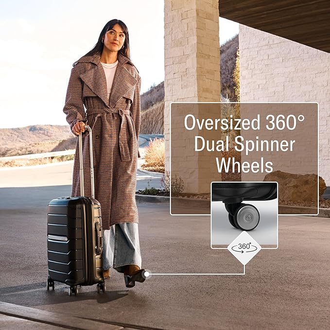 Samsonite Freeform 28インチ 大型スーツケース デュアル360°スピナーホイール - 受託手荷物 - TSAロック、航空会社承認済み - 軽量耐久性ポリプロピレン拡張可能ハードシェル - セージグリーン