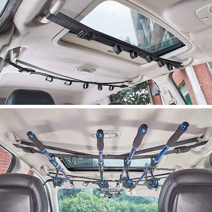 TRINKA Fishing Rod Carrier, Pole Holder for Vehicle/Ship Rear Seats, Car, SUV, Wagons, Vans