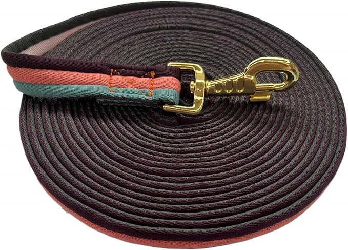 Premium Horse Training Lunge Line with Alloy Trigger Buckle for Accurate Equestrian Training of 26 Foot (8 Meters)