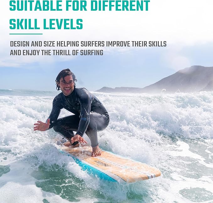 Thurso Surf 7/8フィート ソフトトップフォーム初心者用サーフボード 大人・子供向け サーフィン、ビーチでの遊び、ウォータースポーツに最適なロングボード 軽量で丈夫 あらゆるレベルのサーファーに対応するモダンなデザイン