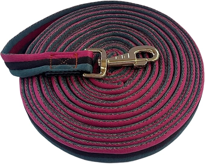 Premium Horse Training Lunge Line with Alloy Trigger Buckle for Accurate Equestrian Training of 26 Foot (8 Meters)
