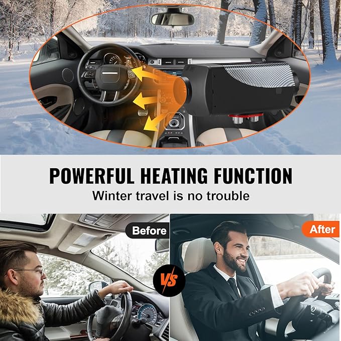 VEVOR 8KW Diesel Air Heater with Muffler, 12V with Remote Control and LCD Switch for Vehicles, Trucks, Motorhomes, Boats, and Buses