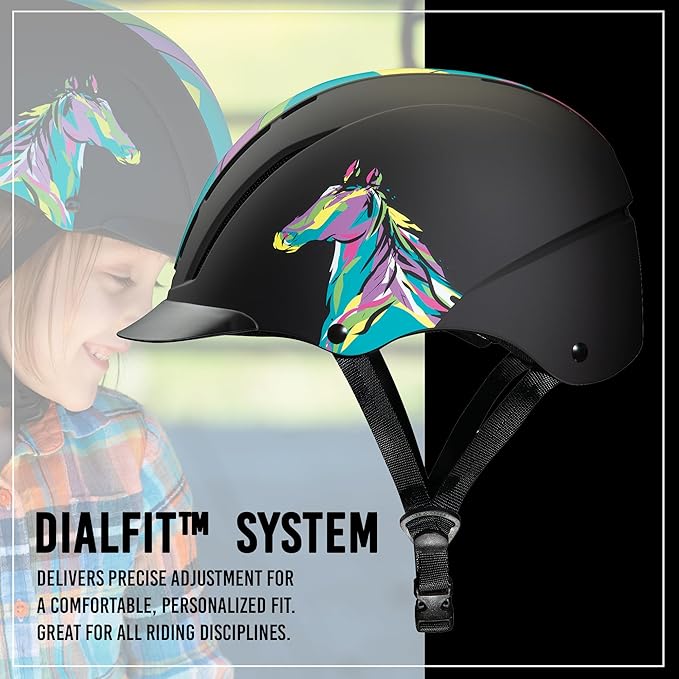 Troxel Spirit Full Coverage Horse Riding Helmet, Low-Profile Adjustable Design, Safety Horseback Riding Gear