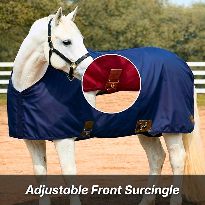 Nylon Horse 420D Stable Sheet | Breathable & Durable Horse Sheet | Keeps Coat Clean, Smooth & Shiny | Adjustable Fit Summer Sheet (60"– 86" Sizes)