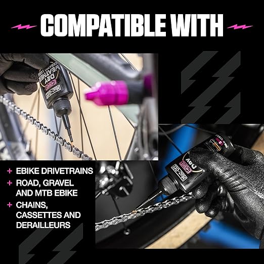 Muc-Off eBike Dry Chain Lube, 1.7 fl oz - Bike Lube, Bike Chain Oil, Chain Wax for Dry Weather Conditions - Bike Lubricant for Electric Bikes
