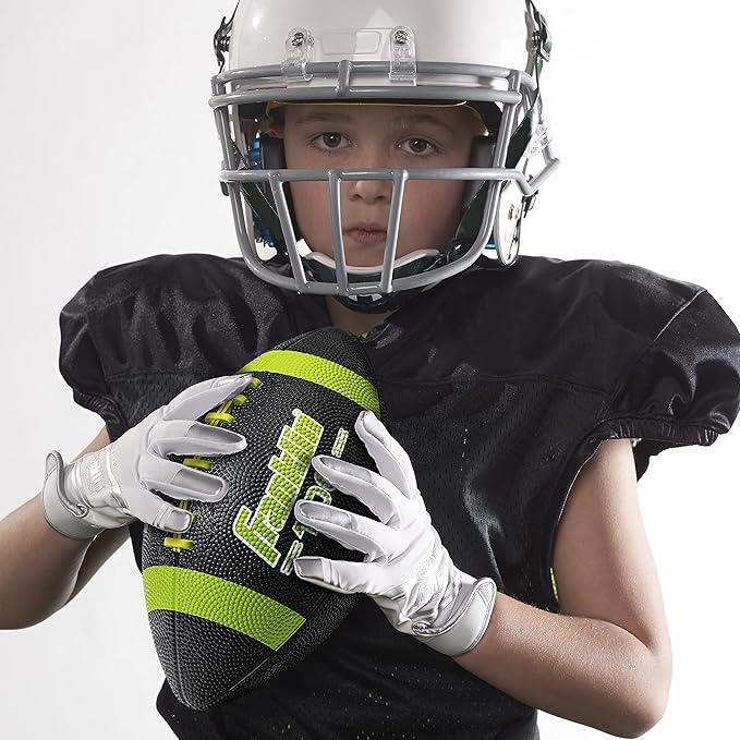 Franklin Sports キッズ ジュニア グリップライト ユース ジュニアサイズ ラバーフットボール - ピーウィー キッズ 耐久性 アウトドアフットボール - シングル＆バルクパックあり