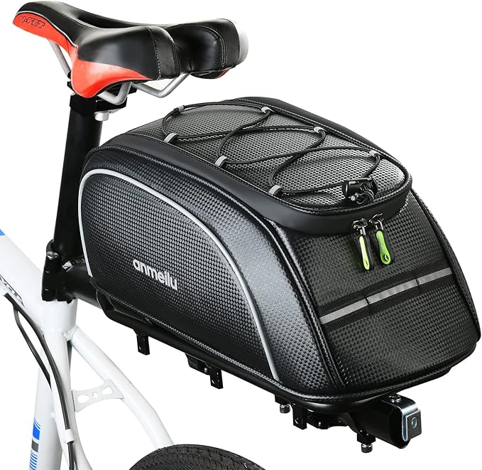 Bike Rack Bag Bicycle Bag Bike Trunk Bags Rear Rack Pack Carrier Pannier Storage Cargo Saddle Back Seat Luggage Pouch Mountain Road Fat Tire Commuter Electric Biking Travel Cycling Waterproof