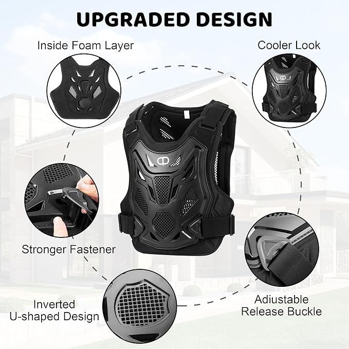 DA - Kids Dirt Bike Gear - Youth Motorcycle Riding Protective Gear Motocross Armor Suit Chest Protector for Boys Girls Mountain Biking Cycling