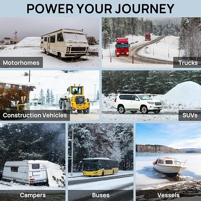 TURBRO 8kW Diesel Heater, DC 12V/24V Parking Heater with 4 Gal Large Fuel Tank, Smart LCD, Remote and Bluetooth APP Controlled, Programmable Timer, For RVs, Campers, Trucks, Trailers and Boats, S8BP