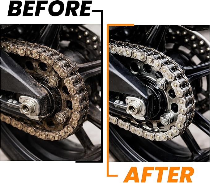 GRAND PITSTOP Chain Cleaner, Degreaser 160ml and Chain Lube, Greaser, 160ml Motorcycle Bike Chain Cleaner for all bikes Motorcycles, Super Durable
