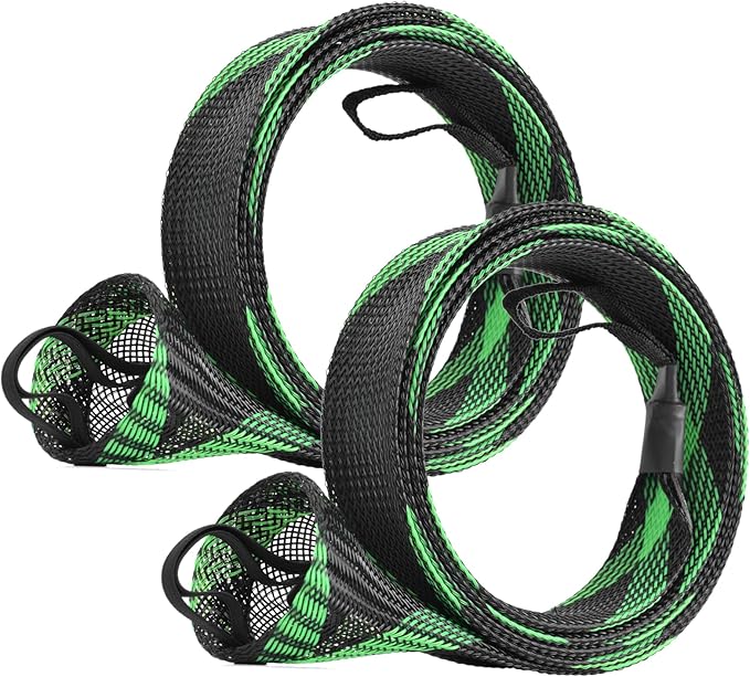 SF Fishing Rod Sock Fishing Rod Sleeve Rod Cover Braided Mesh Rod Protector Pole Gloves Fishing Tools for Spinning Fishing Rod,Casting Rod,Musky Rod, Ice Rod, Fly Rod, Spey Rod