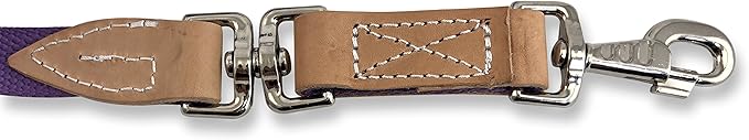 35' Flat Cotton Web Lunge Line with Bolt Snap & Rubber Stop - By Southwestern Equine (35', Lavender)