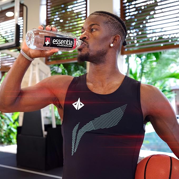 Essentia Water LLC , 99.9% Pure, Infused with Electrolytes for a Smooth Taste, pH 9.5 or Higher; Ionized Alkaline Water, Black, 42.3 Fl Oz (Pack of 12)