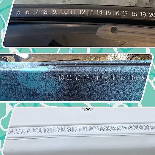 36" Fish Measuring Ruler Sticker | Transparent Waterproof Decal Tape | Made in USA | Large Bold Easy Read Markings | Boat, Kayak, Net, Cooler, Table Compatible | Marine Grade Adhesive | Easy Install