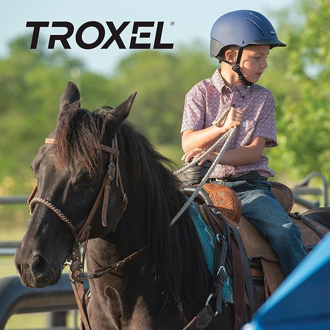 Troxel Spirit Duratec Full Coverage Horse Riding Helmet, Low-Profile Adjustable Design, Safety Horseback Riding Gear