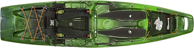 Perception Kayaks Outlaw 11.5 | Sit on Top Fishing Kayak | Fold Away Lawn Chair Seat | 4 Rod Holders | Integrated Tackle Trays | 11' 6"