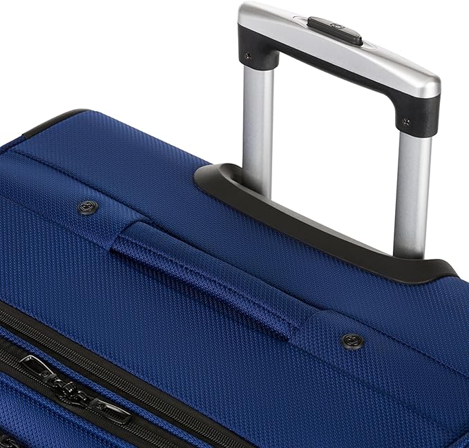 SwissGear Sion Softside Expandable Luggage – Large Checked Suitcase with 360 Degree Wheels & Retractable Handle – 29 Inch, Perfect for 7-9 Night Trips – Blue