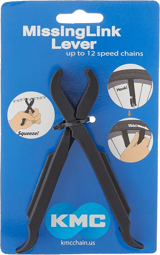 KMC Missing Link Lever | Dual-Purpose Tire Levers & MissingLink Opener | Works with 8-12 Speed Chains | Durable ABS Material