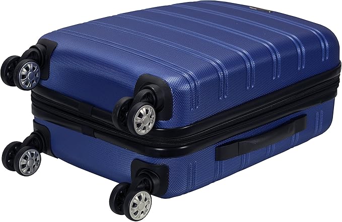 Rockland Melbourne Hardside Expandable Spinner Wheel Luggage, Blue, 2 Piece (20"/28")