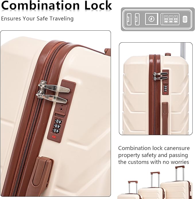 スーツケースセット 3点セット ABS製ハードシェル スピナーホイール TSAロック付