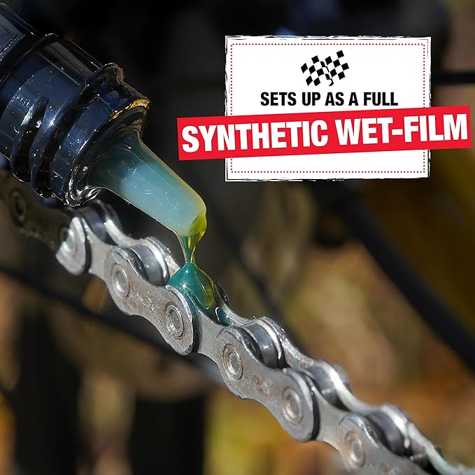 Finish Line Wet Bicycle Chain Lube – Long-Lasting Wet Style Lubricant for Road, Mountain, and Gravel Bikes – Reduces Friction and Repels Water – 2oz Drip Bottle