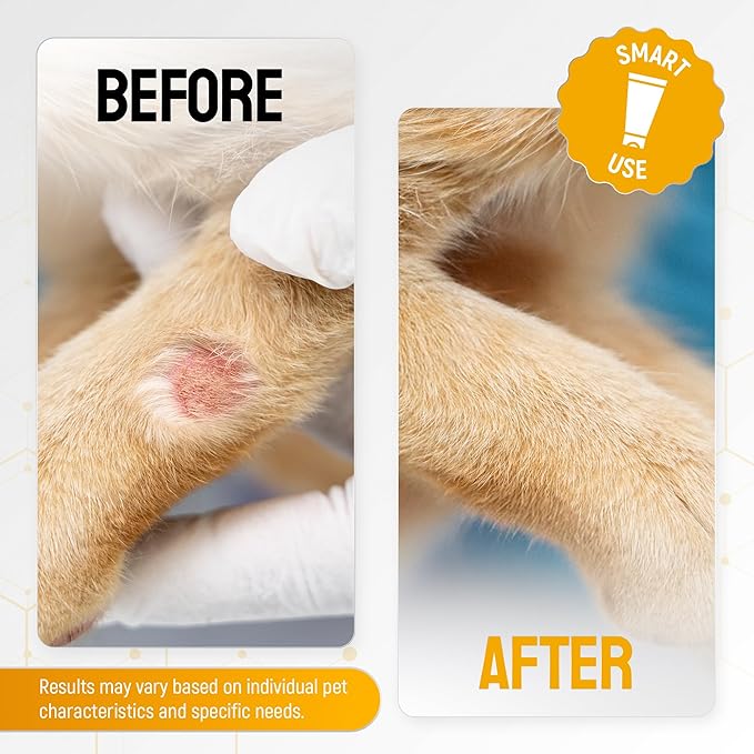 Dog Wound Care with Manuka Honey & Colloidal Silver for Scratches & Skin Irritations – Cat & Dog Hot Spot Treatment Gel Works as Honey Rapid Wound Repair for Horses – Suits All Pets – 2-Oz