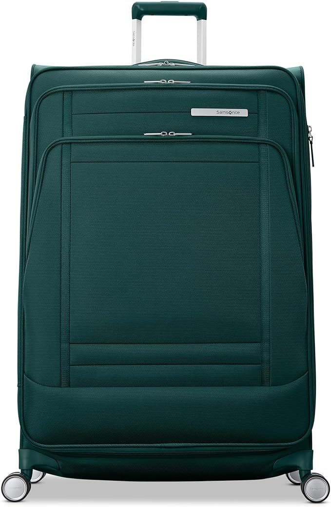 Samsonite UpLIFT 軽量 大型 ソフトサイド 拡張可能 スピナーホイール 荷物 - 航空会社承認済み ポリエステル製ソフトスーツケース 超軽量旅行用 - エメラルドグリーン