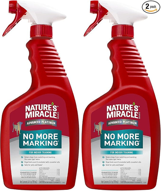Nature's Miracle Advanced Platinum No More Marking,24 Ounces,Helps Discourage Repetitive Pet Marking,(Pack of 2)