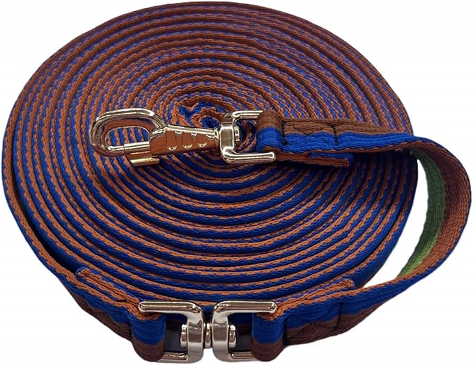 Premium Horse Training Lunge Line with Alloy Trigger Buckle for Accurate Equestrian Training of 26 Foot (8 Meters)