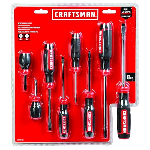 CRAFTSMAN Screwdriver Set, Bi-Material, 8 Piece Set (CMHT65075N)