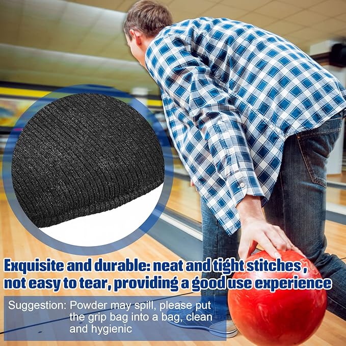 Lewtemi Bowling Rosin Grip Bag Powder Bowling Grip Sack for Drying Hands Golf Accessories