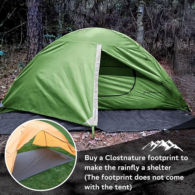 Clostnature 軽量バックパッキングテント - 1/2/3/4人用 ウルトラライトバックパッキングテント、防水、設営簡単、キャンプ、ハイキング、登山用テント