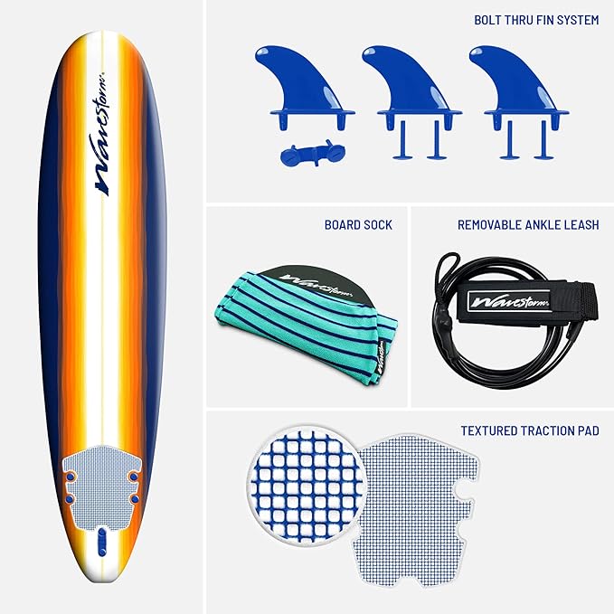 Wavestorm - Classic Soft Top Foam 8ft Surfboard